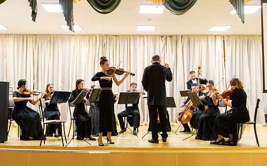 "Премьер-оркестр детям". Место проведения СОШ № 81 Адрес: п. Пригородный, ул. Сербская, 7